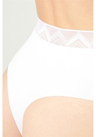 Resim Cottonhill Basic Yüksek Bel Lazer Kesim Tanga Külot 3'lü Paket Renkli2 Çok Renkli 