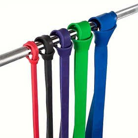 Resim Pull Up Yardımcı Bandı, Gerilim Bandı, Esneme Bandı, Yoga Direnç Bandı, TPE Çok Fonksiyonlu Germe İpi (1 adet) 