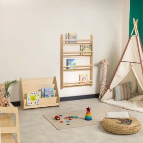 Resim Livi Montessori Yer Kitaplık - 50 cm / 2-Raflı / Meşe 