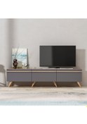 Resim Bmdekor Tv Sehpası Asil Antrasit Meşe 180 Cm 