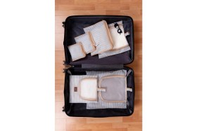 Resim 6'lı Gri Valiz Düzenleyici I Bavul Içi Organizer Set I Seyahat Hurcu 