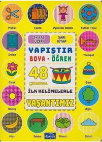 Resim İlk Kelimelerle Yaşantımız - Yapıştır Boya Öğren- Parıltı Yayınları 