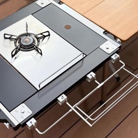 Resim Kamp Masası Kayar Tokası - Sağlam Metal Düzenleyici,Alüminyum Alaşımlı Donanım Mobilya Uzatma Ekipmanı Ocak Montajı Hiking Sırt Çantalı Piknik İçin 