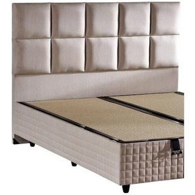 Resim Star Başlık 100 Cm Tek Kişilik Krem Keten Kumaşlı Modern Lüks Yatak Başlığı / Baza Başlığı 100 CM 