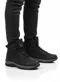 Resim WALKWAY 980 İçi Kürklü Kaymaz Soğuğa Dirençli Siyah Kırışık Unisex Bot 