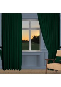Resim Koyu Yeşil Ada Fon Perde Sık Pile 1'e 3 Pile-koyu Yeşil Koyu Yeşil 