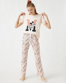 Resim Mickey Mouse Lisanslı Pamuklu Pijama Seti 