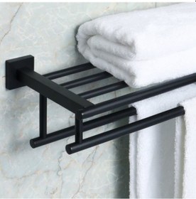 Resim Havluluk Metal Duvara Monte Havluluk Siyah 