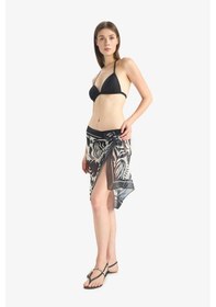 Resim Defacto Regular Fit Desenli Şifon Pareo-fall İn Love E8218ax25hsbk27 Siyah 
