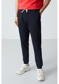 Resim Tommy Life Fiesta Lacivert Pamuklu Kalın Yumuşak Dokulu Oversize Fit Basic Erkek Eşofman Takım - 85261 Kırmızı - Lacivert 