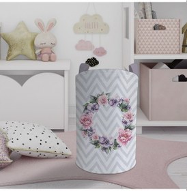 Resim Mekta Home Bebek Ve Çocuk Odası Çiçekli Zikzak Desenli Oyuncak Sepeti Renkli Çok Renkli 