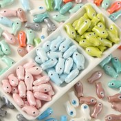 Resim 20 Adet Seramik Balık Boncuk Seti - Taze ve Sevimli El Boyaması Mini Balık Süsleri, Takı Yapımı, DIY Aksesuarlar, Bileklik & Kolye Malzemeleri 