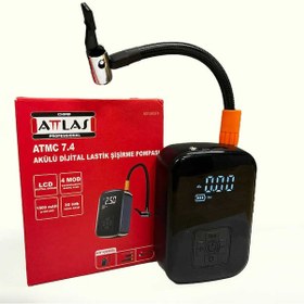 Resim Atmc 7.4 Akülü Dijital Lastik Pompası A0104074 Atlas 