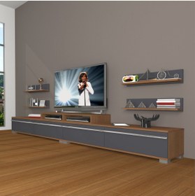 Resim Decoraktiv Ekoflex 360r Mdf Tv Ünitesi Tv Sehpası - Ceviz - Antrasit 