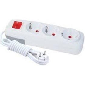 Resim Far 3 Lü Priz Anahtarlı 5 Metre Kablolu 