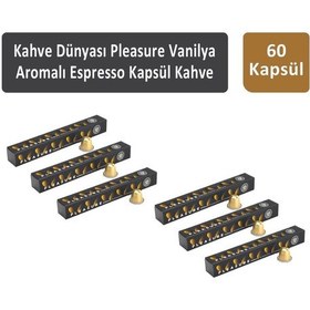 Resim Kahve Dünyası Pleasure Vanilya Aromalı Espresso Kapsül Kahve 6 x 10 Kapsül 