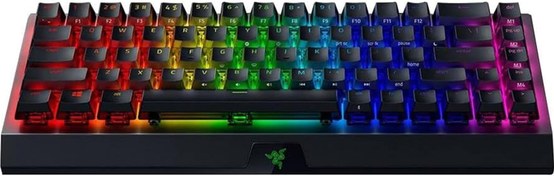 Resim Razer BlackWidow V3 Mini HyperSpeed (Sarı Anahtar) - Fantom Puding Keycaps ile %65 Kompakt Oyun Klavyesi (Doğrusal ve Tıklama, RGB Kroma Aydınlatma) QWERTY | ABD Düzeni, Siyah 