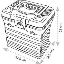 Resim Asrın Plastik Plastik Kilitli Organizerli Balıkçı Takım Çantası 4 Çekmeceli 