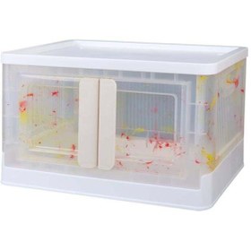 Resim Genel Markalar Sunup SN-25883 72L Katlanabilir Plastik Saklama Kutusu Renkli Kapaklı Tekerlekli 40x64x37cm 