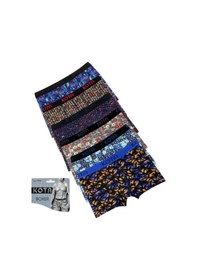 Resim 2 Adet Desenli Likralı Boxer Çok Renkli 