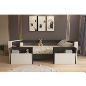 Resim Herseycik Ninnimo Montessori 90X190 Yatak Uyumlu Karyola M1-41 Antrasit 