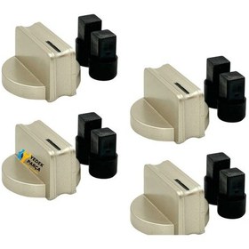 Resim Ocak Düğme Takımı Universal 4 Lü Gold Çift Adaptörlü 