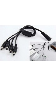 Resim Ayfekam Dc 12V 4 Port Power Jak Jack Çoklayıcı Kablo (4 Erkek/1 Dişi Uç) 