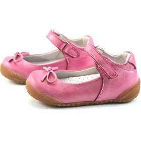 Resim Pafi 295 Pembe Hakiki Deri Kız Çocuk Babet Ayakkabı Pembe 