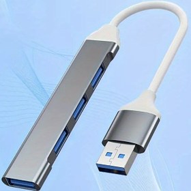 Resim Ultra İnce 4'ü-1 Arada USB Hub - Yüksek Hızlı USB 2.0, Düşük Gecikme, Dizüstü Bilgisayarlar, Mac'ler ve PC'ler için Taşınabilir Çok Portlu Genişletme - iMac Pro, MacBook Air, Surface Pro, Notebook PC ve Daha Fazlası ile Uyumlu 