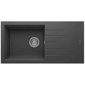 Resim Real Stone Real Stone P011 Assos 86 XL Siyah Granit Eviye 86 x 43.5 CM Tezgah Üstü 