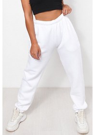 Resim Bluu Kışlık Diagonal Kumaş Elastik Bel Joggers , Eşofman Altı (528826686) Beyaz 