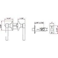 Resim Ecovibe 791632 Kapı Kolu, 2 Yönlü Sürgü, Ayarlanabilir Iğne Ölçüsü, Yağlanmış Bronz Kaplama 