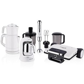 Resim Korkmaz A1824 Vanilya 14 Parça Elektro Set Beyaz Çeyiz Paketi 