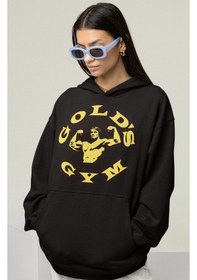 Resim Sevbano Gold's Gym Arnold Tasarım Baskılı Unisex Oversize Bodybuilding Fi Siyah 