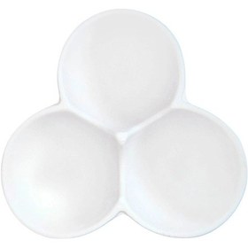 Resim Yuvarlak Cerezlik 3 Lü Seramik Bisküvi Yarımamul Küçük Boy 