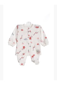 Resim Zehhar Zürafa Desen Bebek Alt-üst Pijama Takımı 