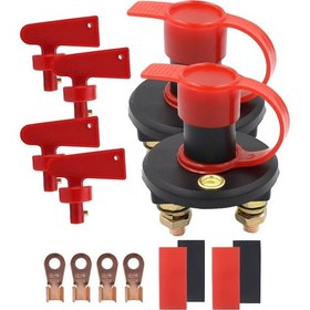 Resim Araba / Tekne Güç Kapatma Anahtarını 100a Terminali İle Eşleştirin Siyah Kırmızı 