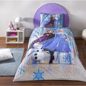 Resim Taç Frozen Winter Lisanslı Tek Kişilik Nevresim Takımı 