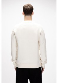 Resim Bad Bear Diez Marshmallow Crewneck Erkek Sweatshirt Beyaz 