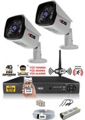 Resim IDS DS-2027HD-SET2-NOHDD 2 Kameralı 1080P Full HD 5 MP Sony Lensli Kamera Seti - 2027 