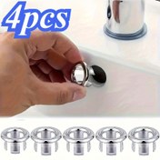 Resim 4 Parça Lavabo Taşma Halkası Seti, Mutfak Banyo Aksesuarları, Lavabo Taşma Kapağı, Yıkama Lavabosu Taşma Kapağı - Mutfak ve Banyo için Mükemmel 