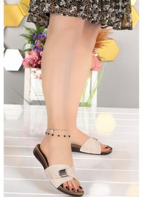 Resim Woggo Ary 11-441 Günlük Tokalı Kadın Terlik Kırmızı-Kırmızı 