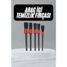 Resim NexGen Global 5 Adet Oto Detaylı Temizleyici Araç Içi Temizlik Fırça Seti Koltuk Döşeme Kapı Toz Alma Fı 