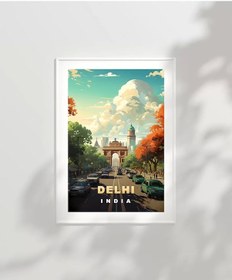 Resim Çerçevesiz Poster Delhi'nin Renkli Yolları 