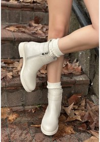 Resim Wennes Bej Cilt Topuklu Bot Bej 