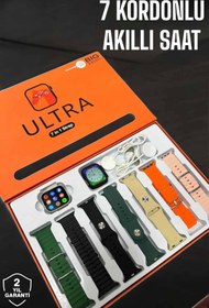 Resim MELFSHOP Akıllı Saat 7 Kordonlu Metal,Plastik Ve Hasır Kordon Seçeneği 