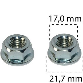 Resim Somun Kendinden Pullu Çelik Çinko Kaplama M10x22x11mm 17 Anahtar 7129904865 Bmw Ford N621942 10 Adet 