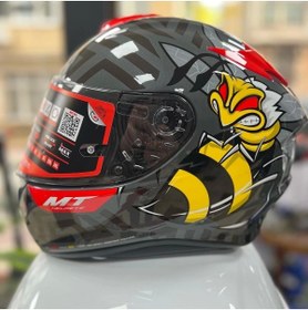 Resim Mt Targo Bee B5 Full Face Motosiklet Kaskı 65273 Kırmızı 
