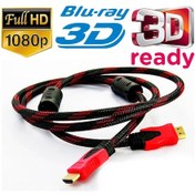 Resim Hdmi Kablo Altın Uçlu Hasır Ip Örgülü 3D Full Hd Hdmi 1 5 Metre 