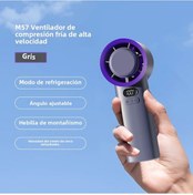 Resim Taşınabilir El Tipi Vantilatör 100 Ayarlanabilir Hız Yüksek V M57 Soğuk Kompres 